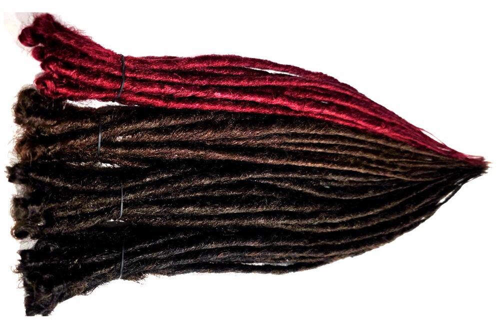 50 SE Single Ended Black Brown Burgundy Red Dreads Dreadlock Hair